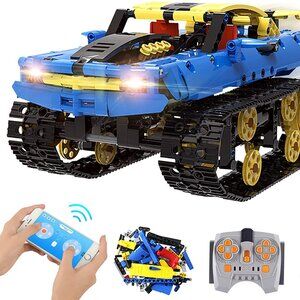 STEM Remote Control Building Kit, R/C TRACKED Off-Road Vehicle with lights